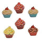 Buttons Galore Sweet Delights Craft & Sewing Buttons - Cupcakes - Set of 3 Cards
