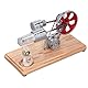 Dampfmaschinen-Modellbausatz Heißluft-Stirling-Motor-Modell, Stirlingmotor mit LED-Licht, Schwungrad-Design, wissenschaftliches Experimentiermodell, Lernspielzeug für Mechaniker