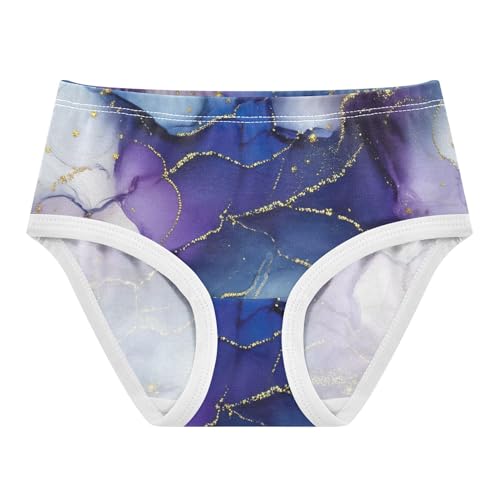 Abstract Purple Marble Gold Veins Girls Underwear Toddlers 2t Cotton Girl Panties Cute Fancy Underpants Briefs
