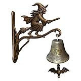 Mppchhn Campana De Bruja De Halloween - Campana Decorativa para Exteriores | Decoración para Fiestas De Halloween En Porche Entrada Pasillo Tienda Patio
