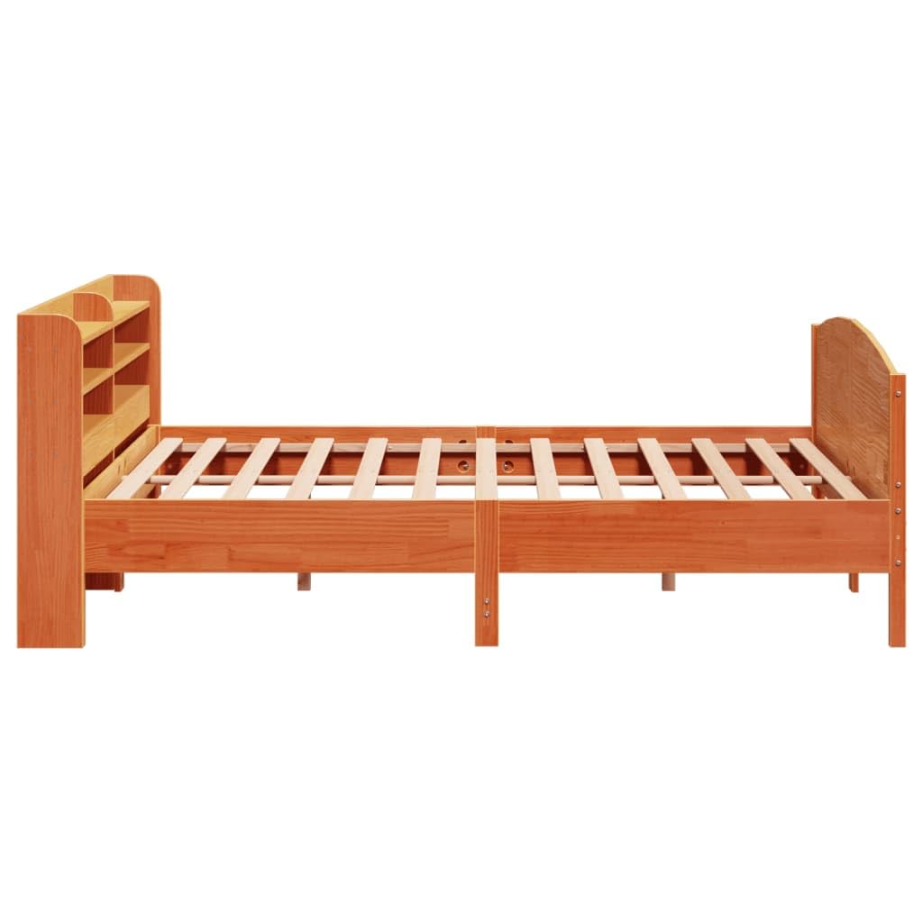 Legno massello di pino struttura letto base doghe 180x200 cm marrone cera