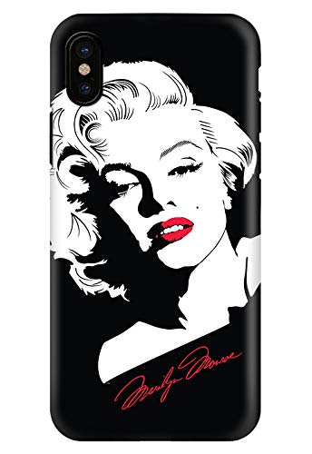 Stylizedd Iphone XS/Iphone X Tough Pro Matte Case Cover Matte Finish - Marilyn Monroe - Black