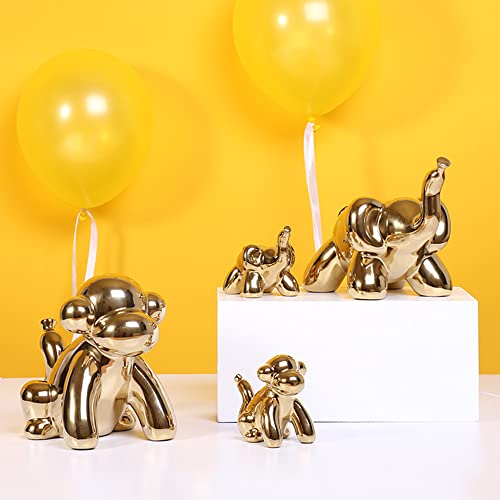 Natureman Gold Home Décor, Balloon Dog Decoration, Ceramic Animal Statue Handmade Sculpture Decoration (Monkey) #TOP3