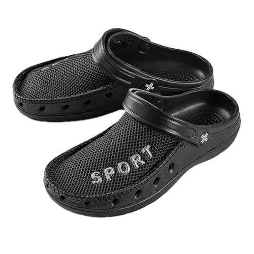 Roxoni Men’s Rubber Sport Clogs with Breathable Mesh Upper Slipper