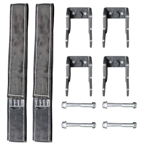 Titan Fitness Titan Series Safety Straps, Fits 42" Depth Titan Series Power Rack, Rated 5,000 LB Per Strap, Reinforced Nylon Straps, J-Hook Style Brackets for Easy Installation, Set of 2