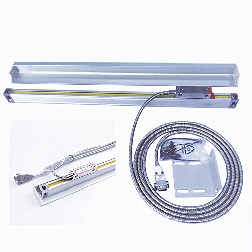 HHXXOVA 5/1/0.5/0.1um Precision Linear Ruler, 100mm-1000mm Stroke DRO Glass Sensor Lathe Encoder TTL Input Signal high Precision milling Machine (5um, Travel Length 1000mm)