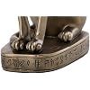 Top Collection 8 H Egyptian Cat Goddess Bastet Figurine. Authentic Replica to Honor Your Beloved Feline. Bronze Powder Mixed with Resin - Bronze Finish with Color Accents.