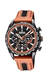 Wasserdichtheit: 10 bar Festina Unisex Erwachsene Chronograph Quarz Smart Watch Armbanduhr mit Leder Armband F20351/5