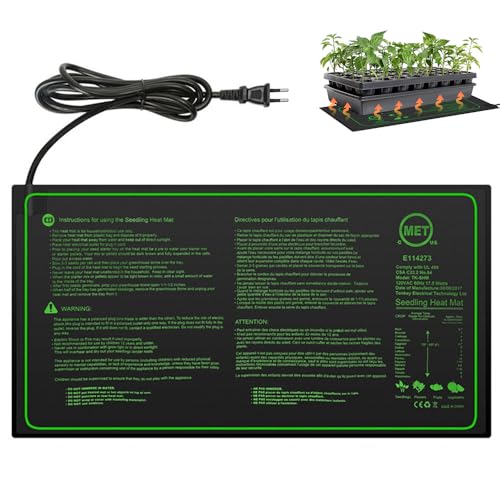 YARNOW Heizmatte Für Pflanzen Mit Digitalthermostat - USB Wärmematte Für Keimung & Gewächshäuser