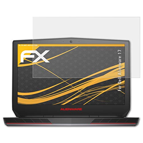 Preisvergleich Produktbild atFolix Panzerfolie kompatibel mit Dell Alienware 17 Schutzfolie, entspiegelnde und stoßdämpfende FX Folie (2X)