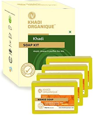 Pure Natural Herbal & Handmade Mango Soap Combo Kit Pack of 4 500gm