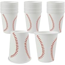 Baseball Party Cups Bulk 9OZ Paper Cups Beverage Baseball Cups Baseball Party Decorations Game Day Baseball Baby Shower Baseball Birthday Party Supplies 30