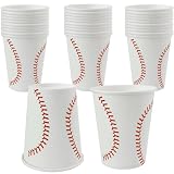 EaciTown Baseball Party Cups Bulk 9OZ Paper Cups Beverage Baseball Cups Baseball Party Decorations Game Day...