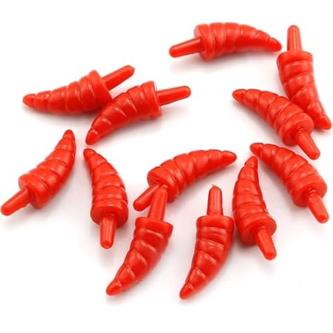 HJTOOK 50pcs 9x22mm Plastic Toy Nose Santa Claus Dolls Safety Noses DIY Ornament Christmas Decoration Craft Cover