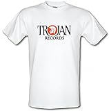  Trojan Reggae de discos de vinilo para disfraz 2 T-diseño de camiseta de algodón de color plateado y dorado de sujeción para trabajos pesados