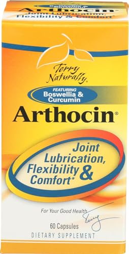 Terry Naturally Arthocin - Boswellia Serrata Capsules with Devil's Claw & Curcumin - Supplement to Support Joint & Spine Health - Herbal Supplement Aids Comfort & Absorption - 60 Capsules