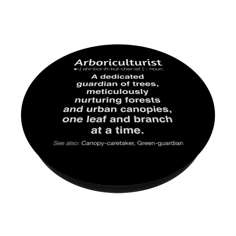 Funny Arboriculturist PopSockets Swappable PopGrip, Black - Image 2