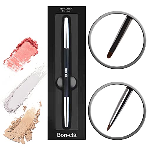Bon-Clá Eyeliner Brush, Double-Ended, Combination With Eyeliner For Create Glamorous Eye Makeup, Portable Travel Brush #TOP5