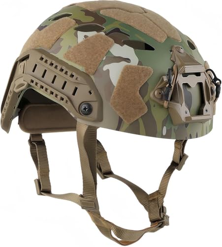 Taktischer Helm vereinfachte Version 0ps-C0re SF superhoch geschnitten für Outdoor-Radfahren Paintball-Schutz schneller Airsoft-Helm (CP)
