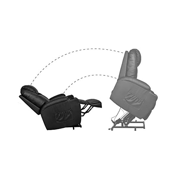 Unionline Power Lift Massage Recliner Heated Vibrating Chair with 2 Controls Wheels - Image 4