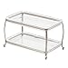 Produktbild iDesign York Lyra Badezimmer Regal, kleiner Schmuck und Make-up Organizer aus Metall und Kunststoff, mattsilberfarben und durchsichtig