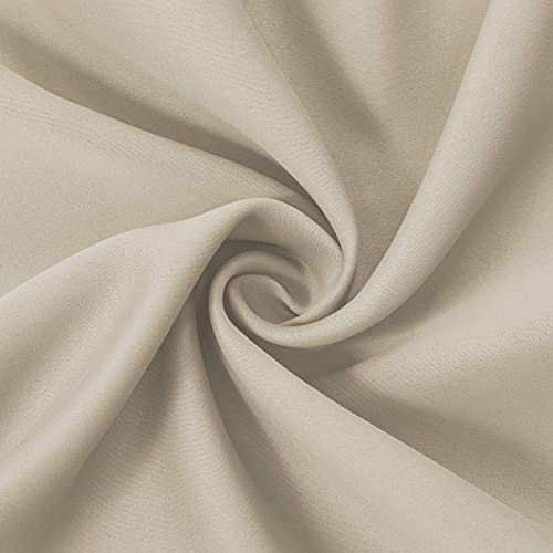 Image of LEMOMO Light Beige Thermal Blackout Curtains /42 x 72 Inch /Set of 2 Panels Room Darkening Curtains for Bedroom