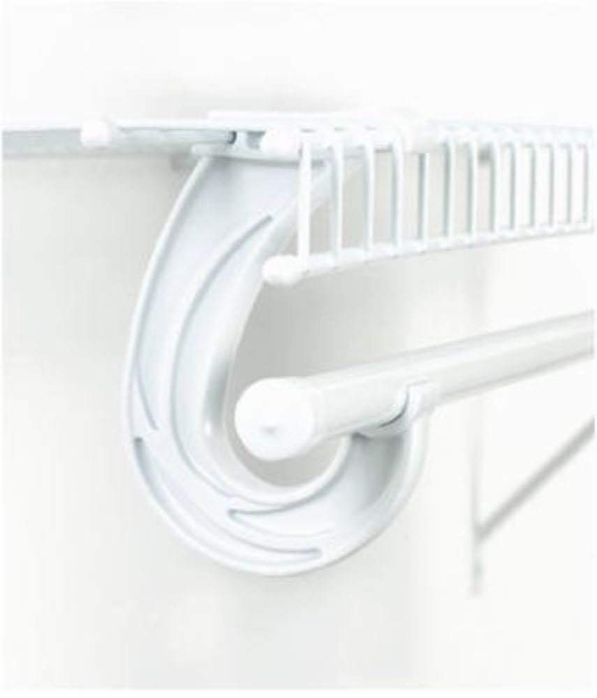 3 x SuperSlide White Closet Rod Support Pack of 2