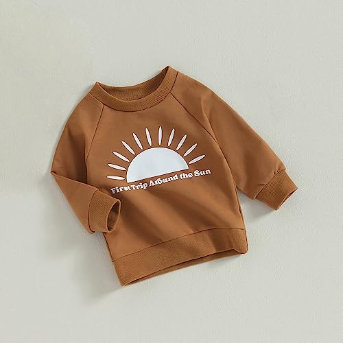 Camisetas de bebê meninas crianças moletons de algodão macio quente manga longa gola redonda impress