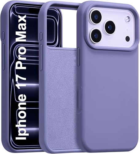 Image of Silicone Case for iPhone 17 Pro Max 6.9-Inch, Silky-Soft Touch Full-Body Protective Phone Case, Shockproof Back Cover for iPhone 17 Pro Max (Pigeon Blue)