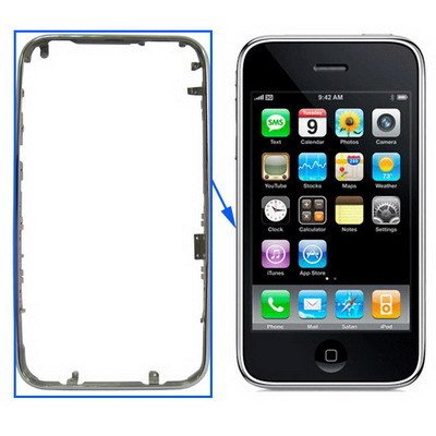DN LCD e Touch Middle Frame Bezel Telaio Intermedio per iPhone 3G 3GS Cromato