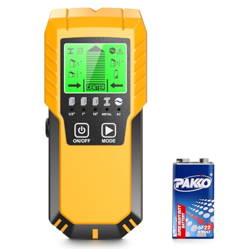 Stud Finder Wall Scanner Detector - 5 in 1 Electronic Wall Wood Metal Stud Locator Edge Center Sensor Beam for Live AC Wire Pipe Metal Lumber Joist Drywall Framing Detection by Povlen - Used condition - US$22.31