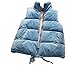 BoxJCNMU Gilet invernale Gilet donna Gilet donna senza maniche Colletto alla coreana Gilet in velluto caldo Capispalla Blue XXL