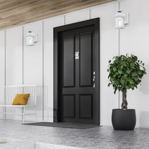 Harbor 1-Light Outdoor Wall Light 10-Inch White with Clear Glass, Built-in Motion Sensor/Photocell, Classic Durable Outdoor Lantern for Entryways, Patios, Porches by Canarm - Image 2