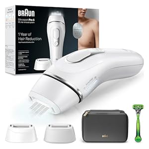 Braun IPL Silk Expert Pro 5 Haarentfernungsgerät Herren, sichtbare Haarentfernung für Männer, Designed In Germany, Gillette Rasierer, Alternative zu Laser Haarentfernung Mann, PL5145, weiß/silber