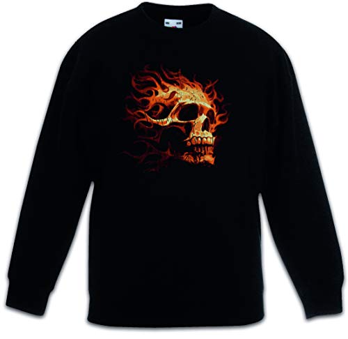 Pullover sweat-shirt Urban Backwoods Burning Skull vêtement noir