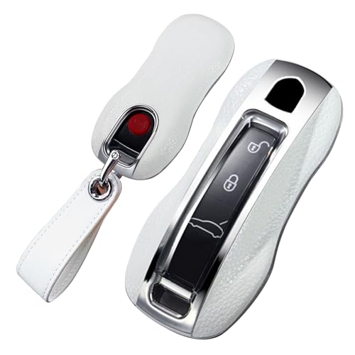Coque de clé de voiture 3/4 boutons blanche compatible Porsche pour éviter les rayures