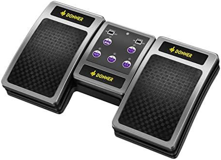 Donner Bluetooth Page Turner Pedal, bezprzewodowy pedał do obracania stron, ładowany kontroler do czytania nut do tabletów, srebrny