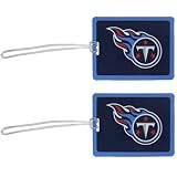 Siskiyou F2LT185 NFL Tennessee Titans Vinyl Luggage Tag, 2pk, Blue