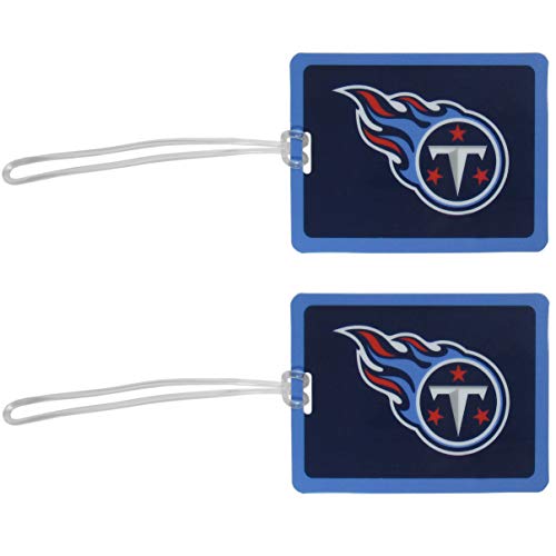 Siskiyou F2LT185 NFL Tennessee Titans Vinyl Luggage Tag, 2pk, Blue