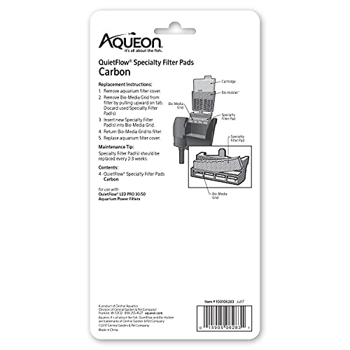 Aqueon Replacement Specialty Filter Pads Carbon 30/50 #TOP2