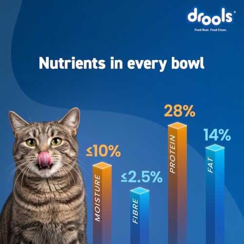 Image of Drools Adult Dry Cat Food 1.2kg Pack | Real Chicken Flavour |Taurine that Helps Maintain a Healthy Heart | Healthy Skin & Beautiful Coat | Complete Nutrition | Digestive Health | Healthy Growth
