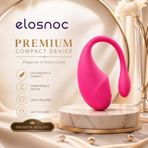 Image of ELOSNOC Personal Care Device | Rechargeable | Compact & Portable | Soft Silicone Finish | Multi-Mode | Pink