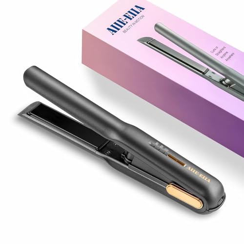 Plancha de pelo inalámbrica, mini plancha de pelo y rizador con carga USB-C, plancha sin cable, calentamiento rápido con 2 temperaturas ajustables, (gris)
