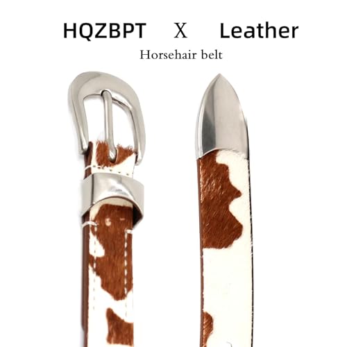 Women's Leather Horsehair Belt, Western Style Fashion Belt for Jeans and Dresses, Premium Textured Casual Accessories3
