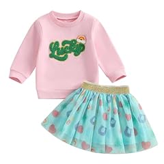 Pink Lucky Rainbow Light Green Print