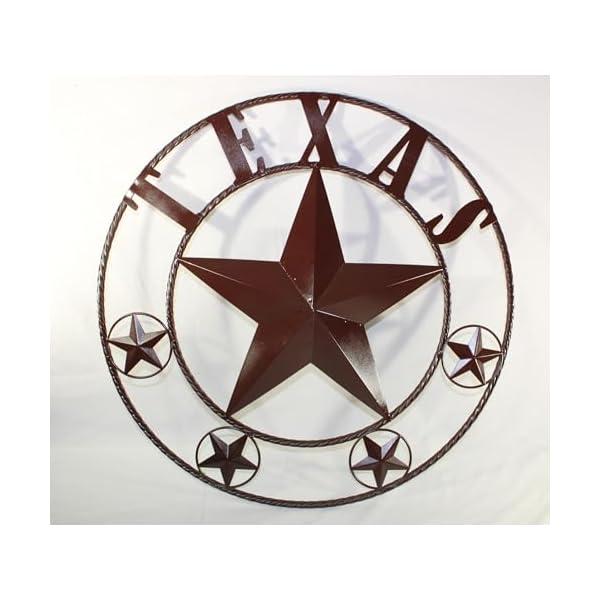 24 texas brown star barn metal lone star wall art coffee brown western home decor ranch farmhouse garden patio living room garage barn texas usa home decor handmade item eh12055  urban country home decor