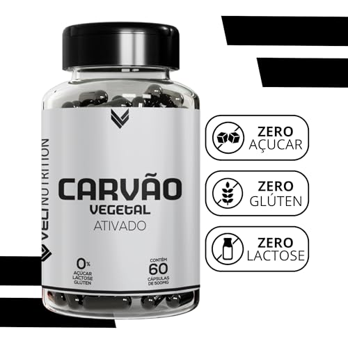 Carvão Vegetal Ativado 60 Cápsulas Veli Nutrition