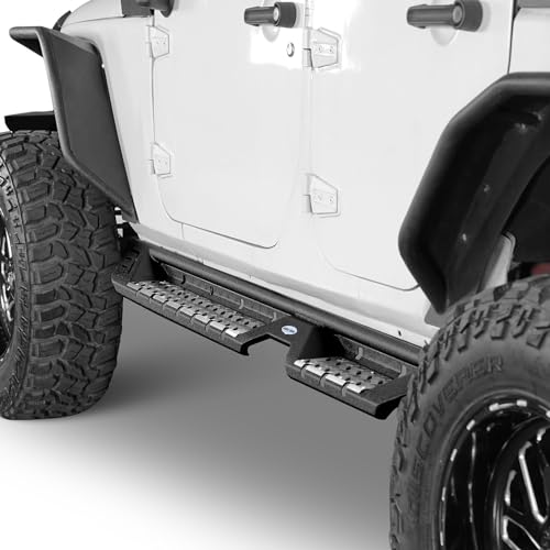 Estribos para Jeep Wrangler JK 2007-2018, paso abatible acero miniatura 3