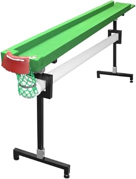 Pool Table 5 Point Pool Table Home Training Cushion No Rubber Strip Single Hole Green Folding Design with Tripod 120x20cm Suitable for Living Room, Game Room, Party, Family Use