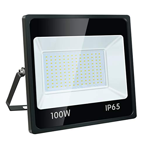 STASUN 100 W LED-spot, 9000 lm, superheldere LED-schijnwerper, buitenspot, IP65 waterdicht, 6000 K daglichtwit, ideale wandlamp, buitenverlichting voor tuin, garage, hotel enz.